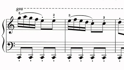 「新版 みんなのオルガン・ピアノの本 4」 「くまのおどり」の楽譜の画像
